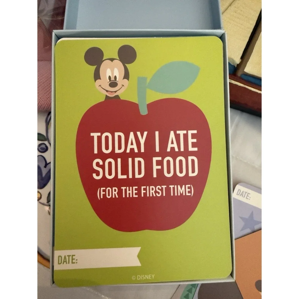 Disney Mickey Mouse First Year Baby Boy Milestone Cards New - Open Box -cute!